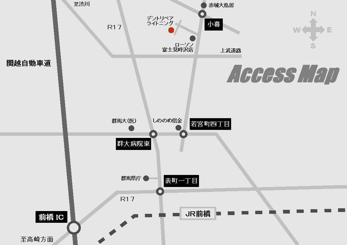 デントリペア ライトニング・アクセスマップ